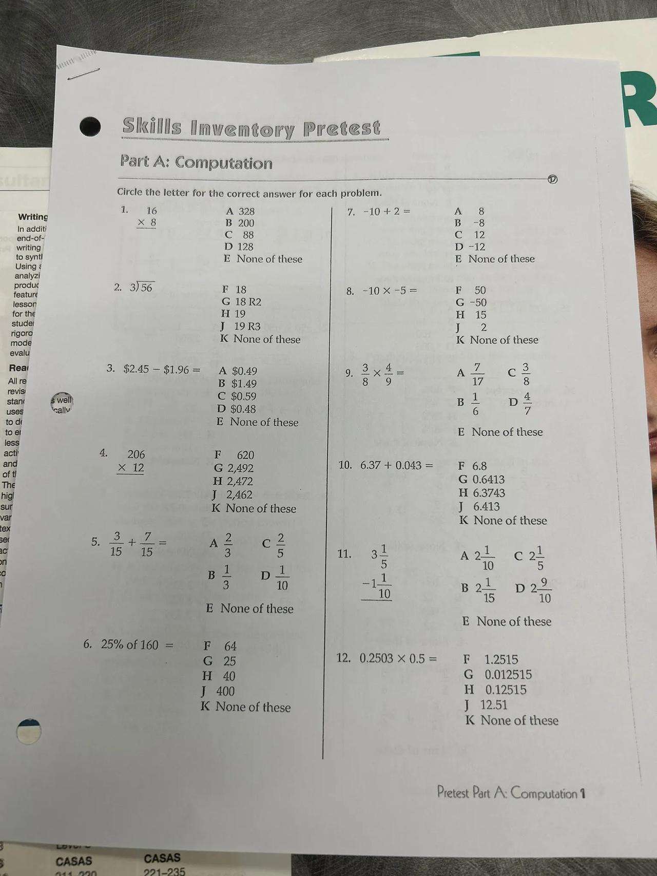 这是美国高中的数学课测试题，你觉得难度如何？