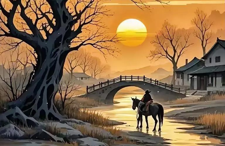 上联：？？？
下联：古道西风落日圆；