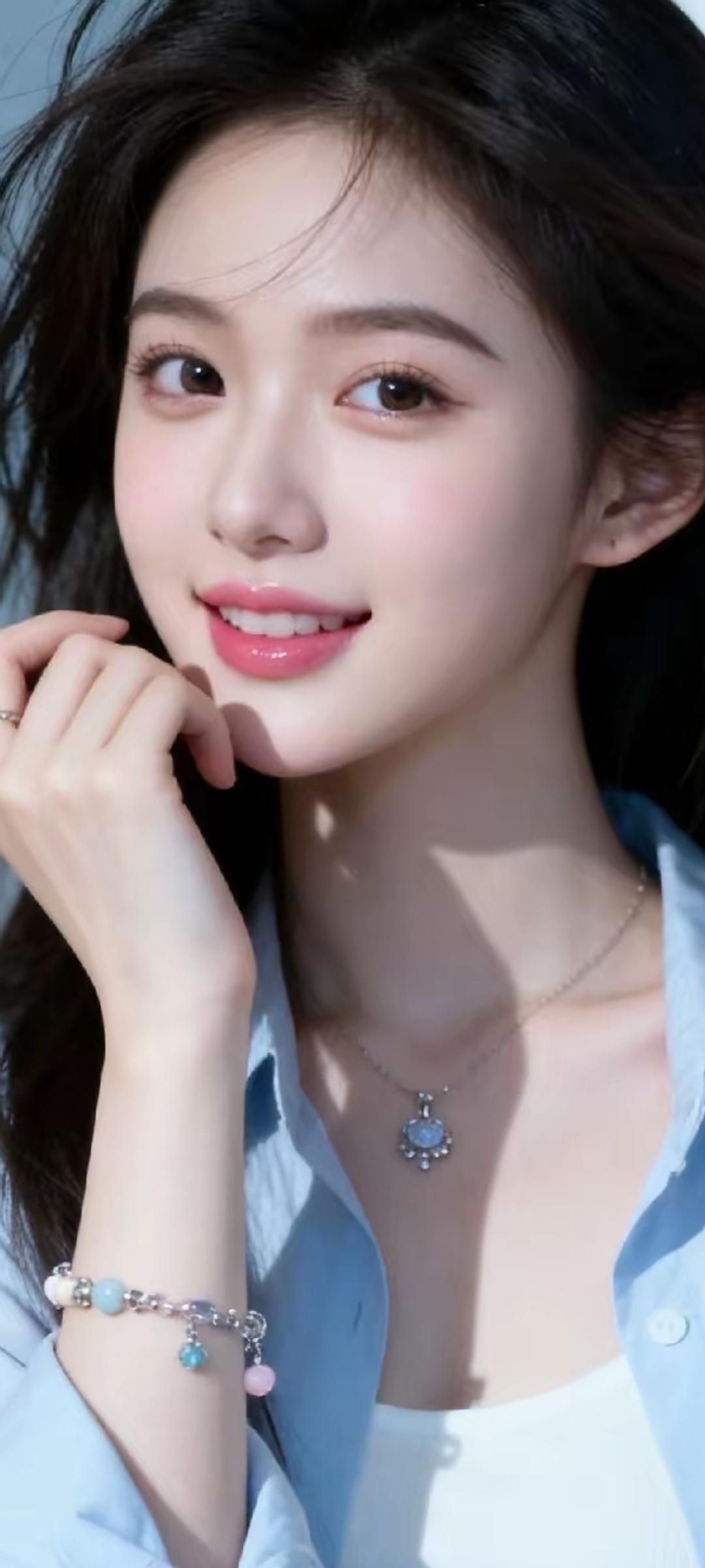 这位小姐姐在微笑呢。