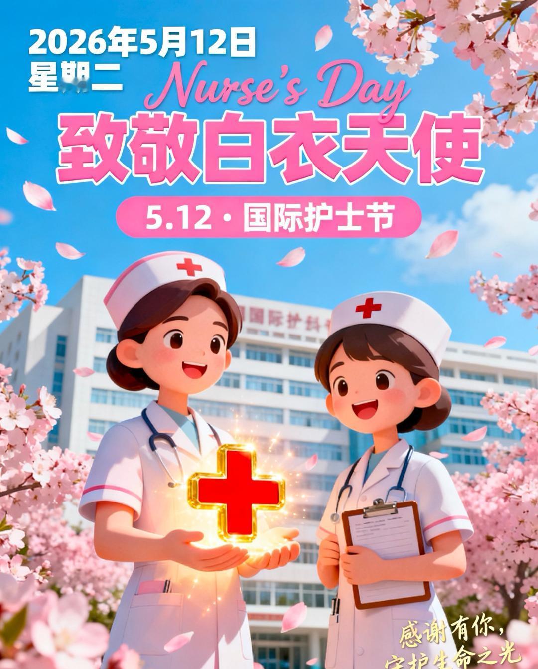 5月12日国际护士节，感谢白衣天使的付出，祝大家:护士节快乐！


5月12日国