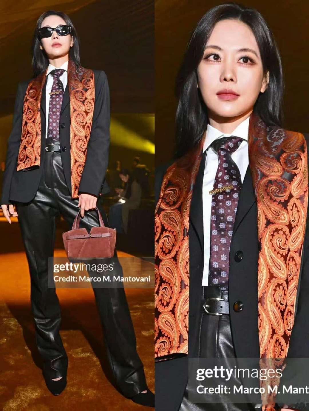 G社镜头下的王霏霏 G社镜头下王霏霏米兰看秀，状态好到没话说！皮肤紧致有光泽，穿