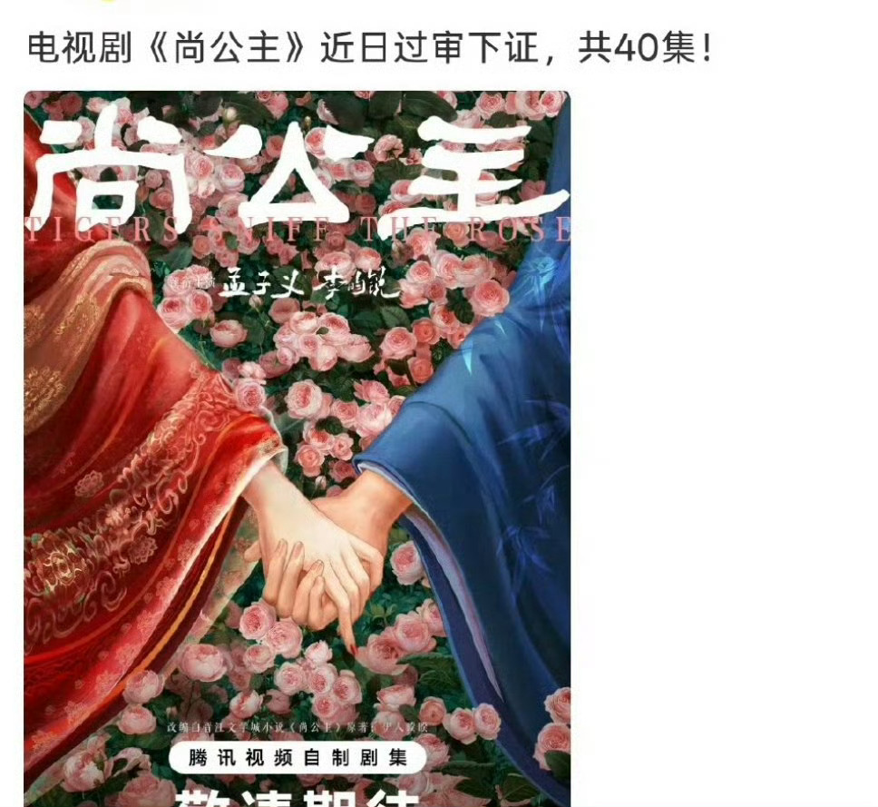 孟子义《尚公主》近日过审下证下证了说明快要来了尚公主