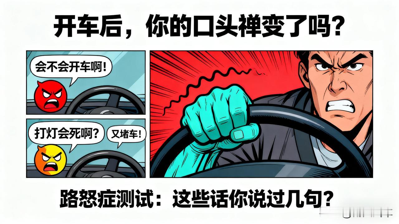 开车后，你的口头禅变了吗？
  
“会不会开车啊！”、“打灯会死啊？”、“又堵车
