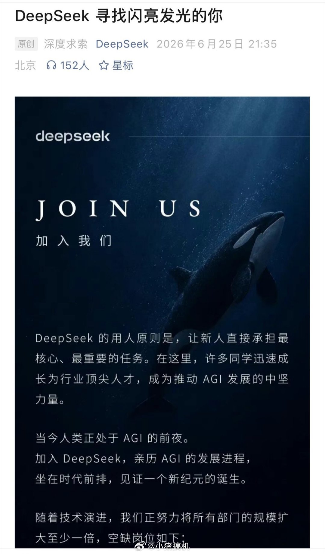 DeepSeek大规模招聘DeepSeek规模要扩大一倍？那各方面的人才需求缺口