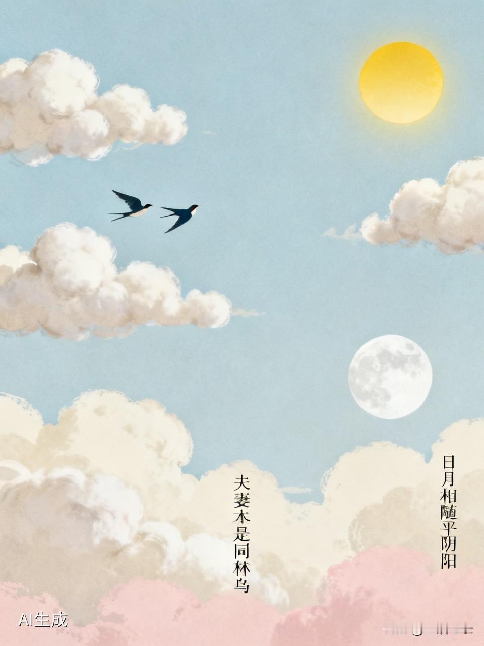 “夫妻本是同林鸟，日月相随平阴阳”，这话太妙了。夫妻就像相互依偎的两棵树，在同一