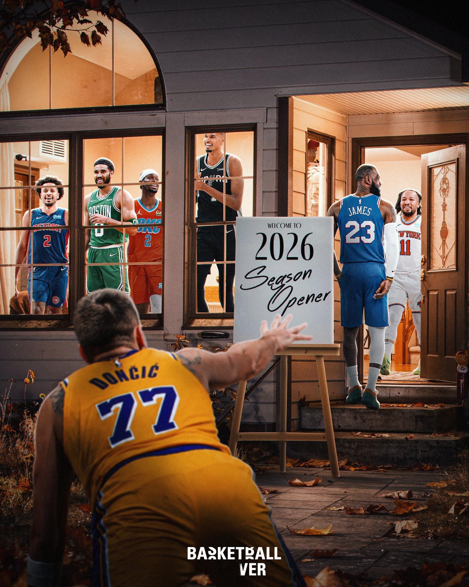 NBA 湖人队将自2018年以来首次缺席NBA揭幕战。nba揭幕战76人对阵尼克