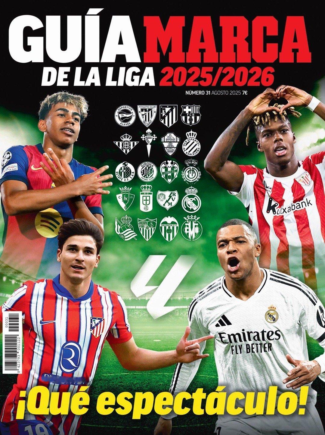 🚨MARCA：🎶🎶🎶西甲 25-26 赛季明天将拉开帷幕😱😱😱小蜘