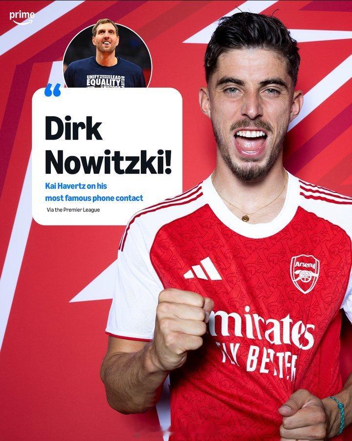 哈弗茨说他的电话通讯录里，最著名的联系人是诺维茨基 阿森纳著名教授