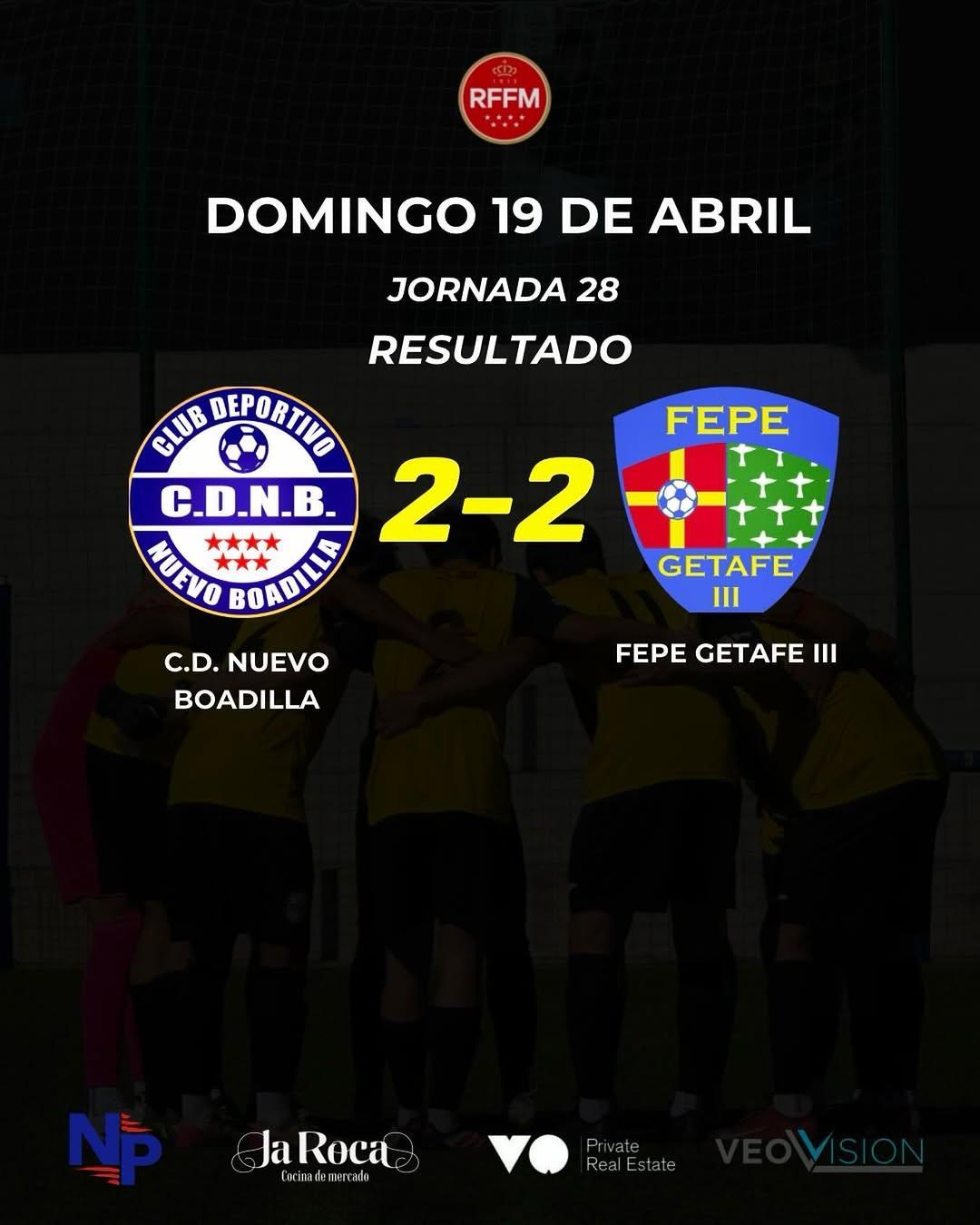 梅雨【西班牙马德里优选联赛(7) 第4组第28轮】2026年4月19日，新博阿迪