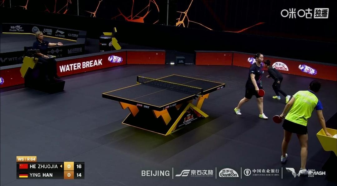国乒怪球手何卓佳遇上了削球手德国韩莹！


WTT中国大满贯比赛首轮，1/32决
