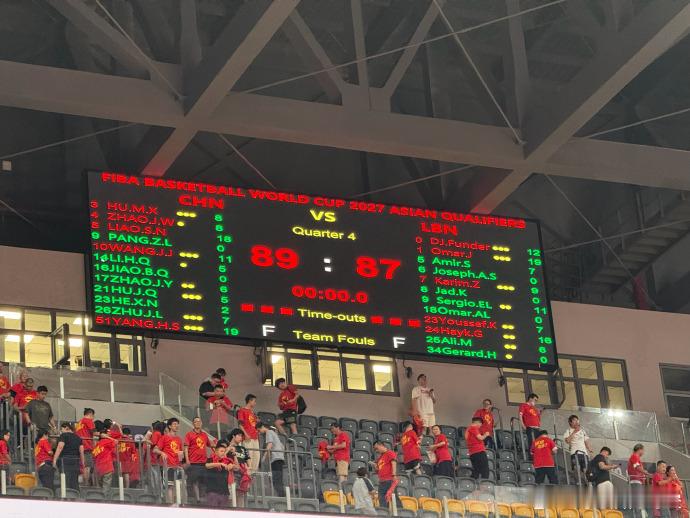 中国男篮 vs 黎巴嫩男篮 89‑87，一场惊心动魄的两分险胜。上半场中国队进攻