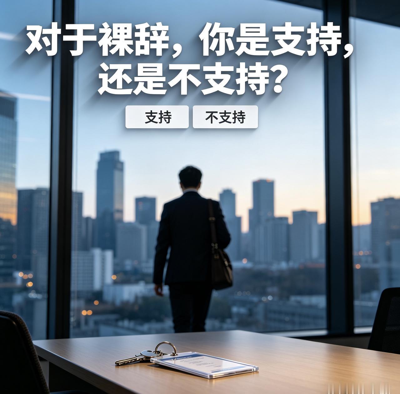 我不支持。

有人说，裸辞是告别昨日云烟，轻装策马扬鞭。

我想，一般人的裸辞没