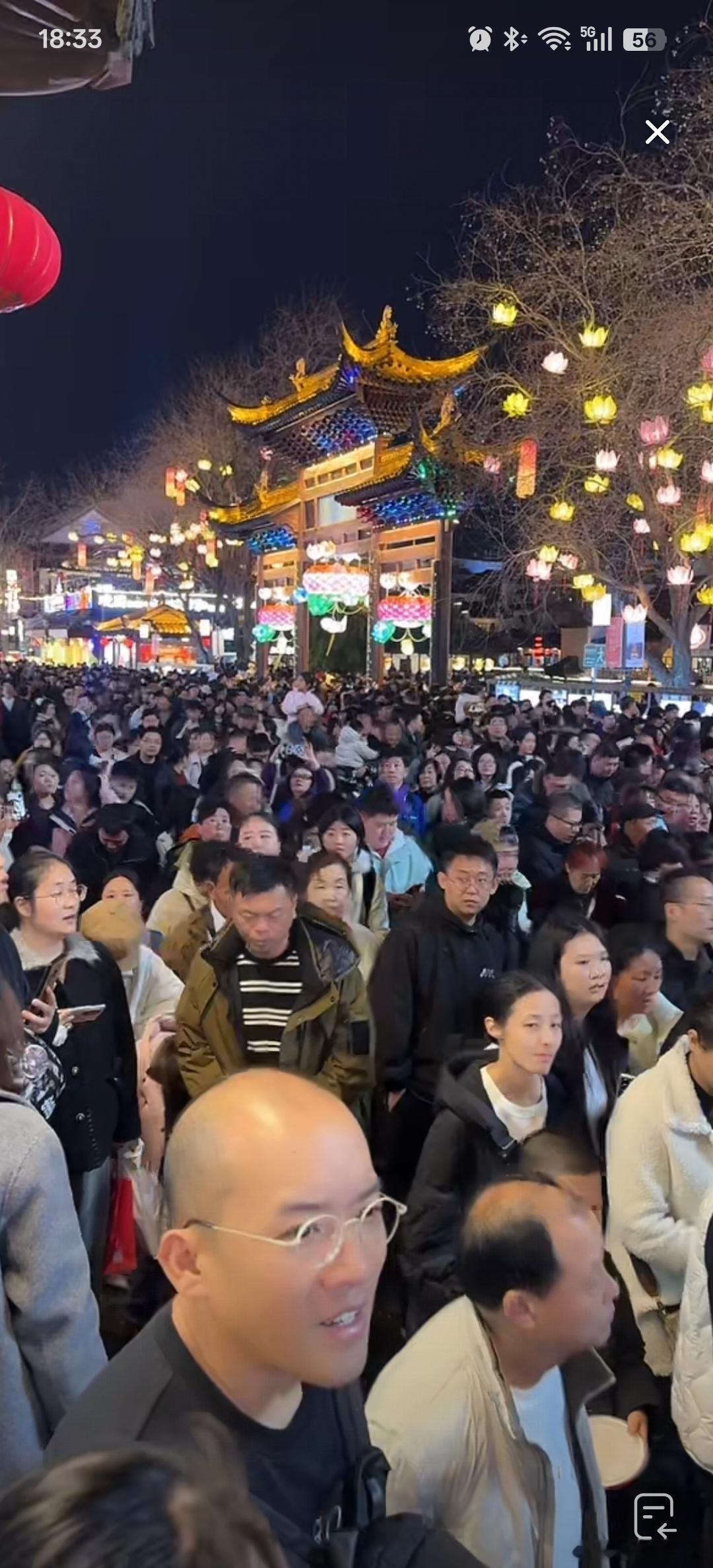 就冲这架势，已经好几年没敢去夫子庙看过花灯了