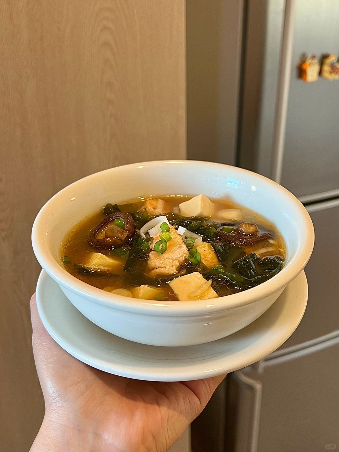 三文鱼味噌蘑菇汤🍲10分钟鲜汤又多了一道