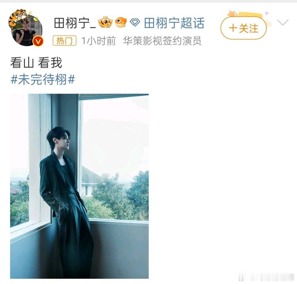 田栩宁发博 地下车库事件之后发了一张自己的美照，对牵手照只字不提。网友：看山 看