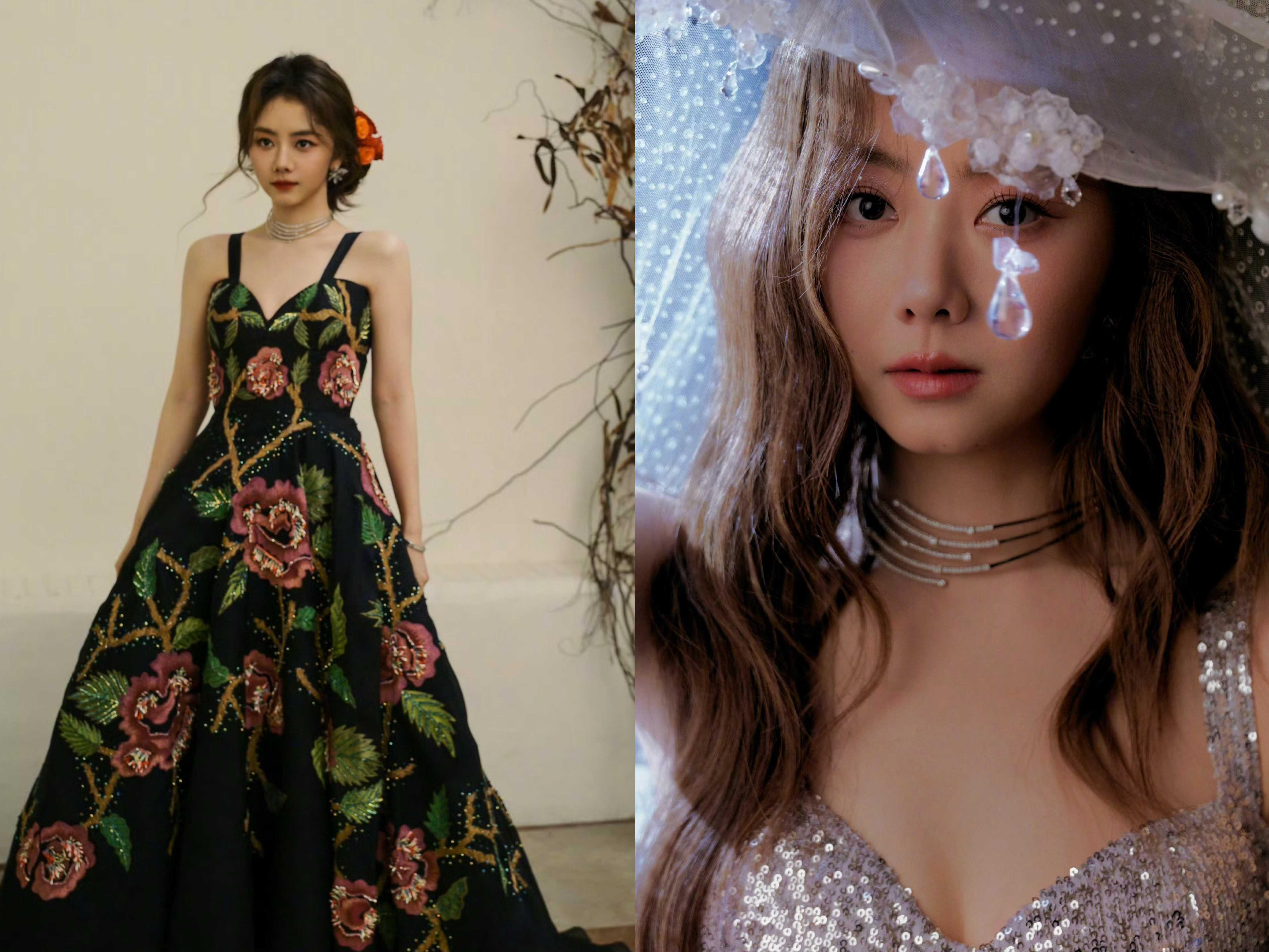 谭松韵✖️微博视界大会两套造型【眼泪女王】VS【庄园玫瑰】💧💎#谭松韵眼泪女