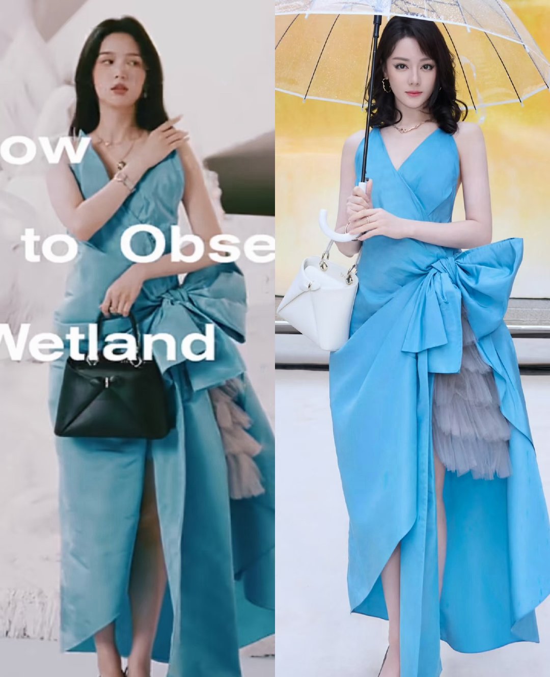 周也迪丽热巴撞衫周也迪丽热巴撞衫🈶，两人都好美，一个明艳自带柔光，一个温柔自带