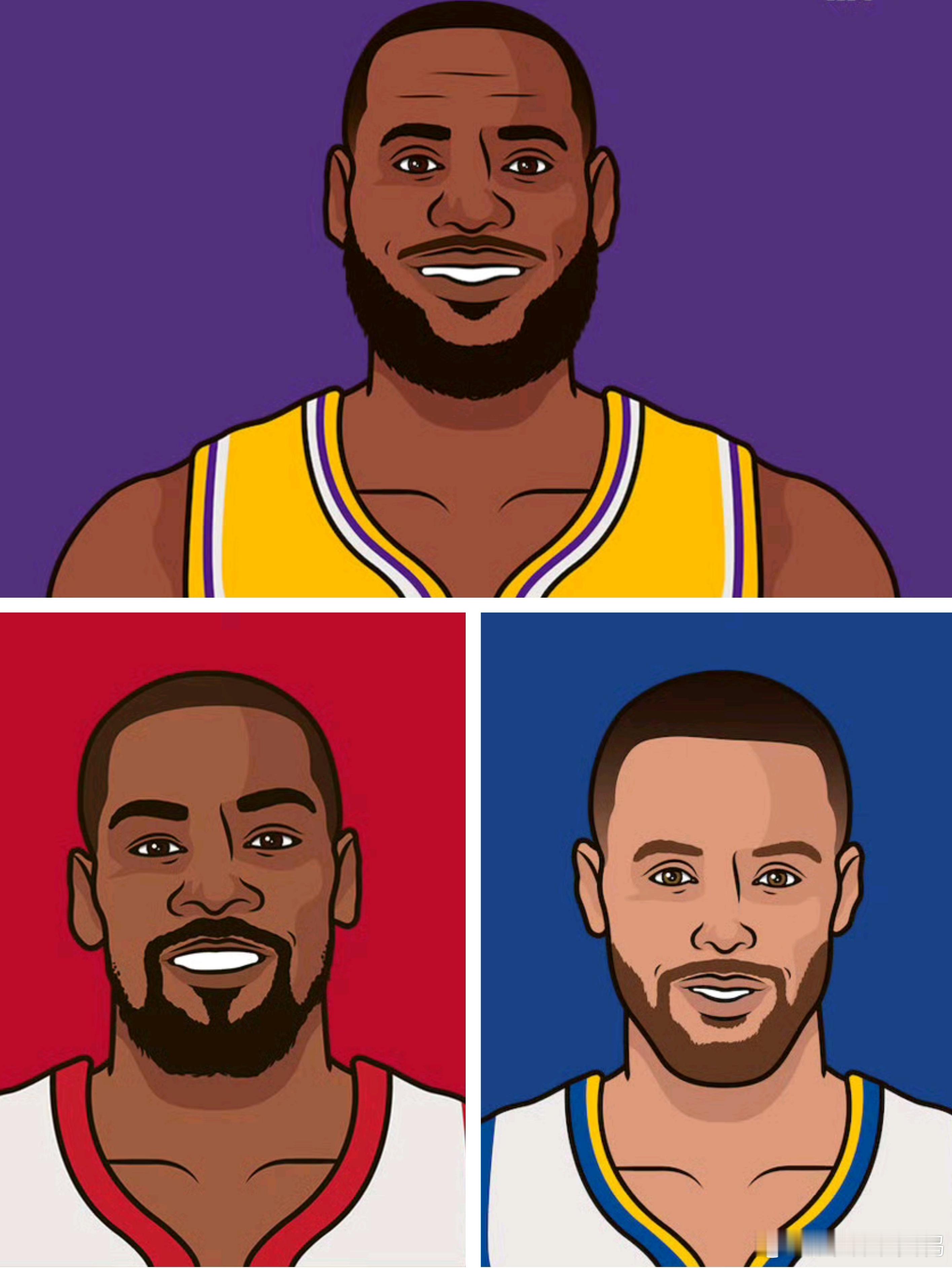 对比了詹姆斯库里杜兰特今天的表现，我才知道三人今天只有两人欢喜，一人忧啊！詹姆斯