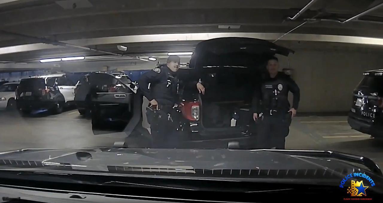加利福尼亚的帕萨迪纳一名警察开枪击中了一名巡警的左肩，此前该巡警开玩笑地用枪指着