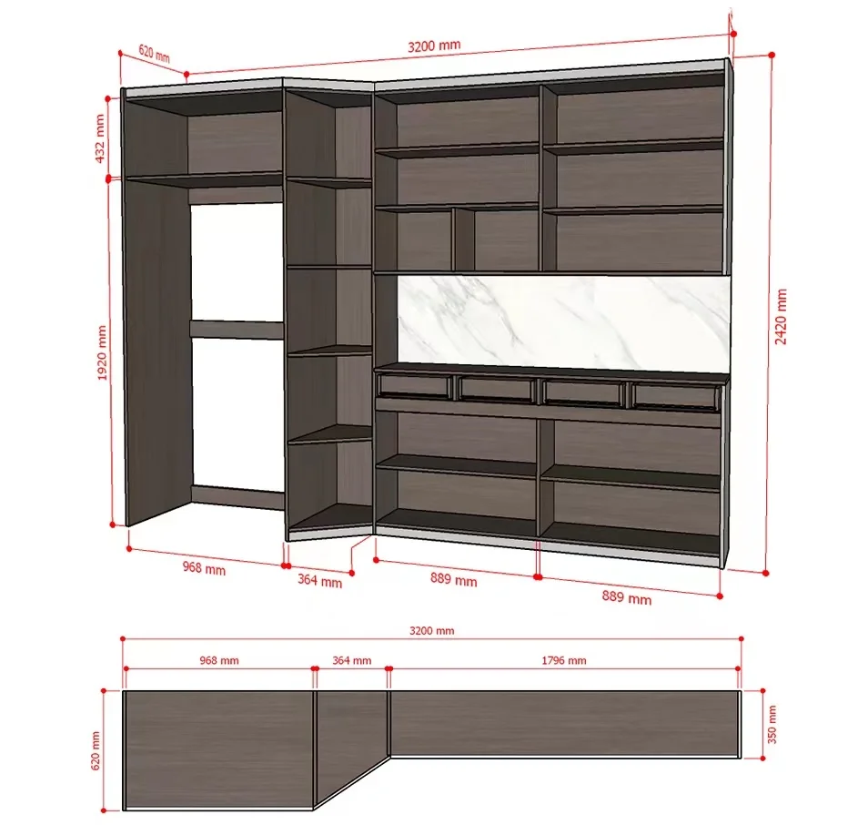 这个餐边柜喜欢吗？直接抄作业吧