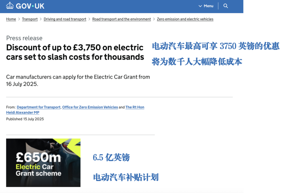 英国政府6.5亿英镑电动车补贴刚落地，就精准排除比亚迪等中国品牌。但现实却很打脸