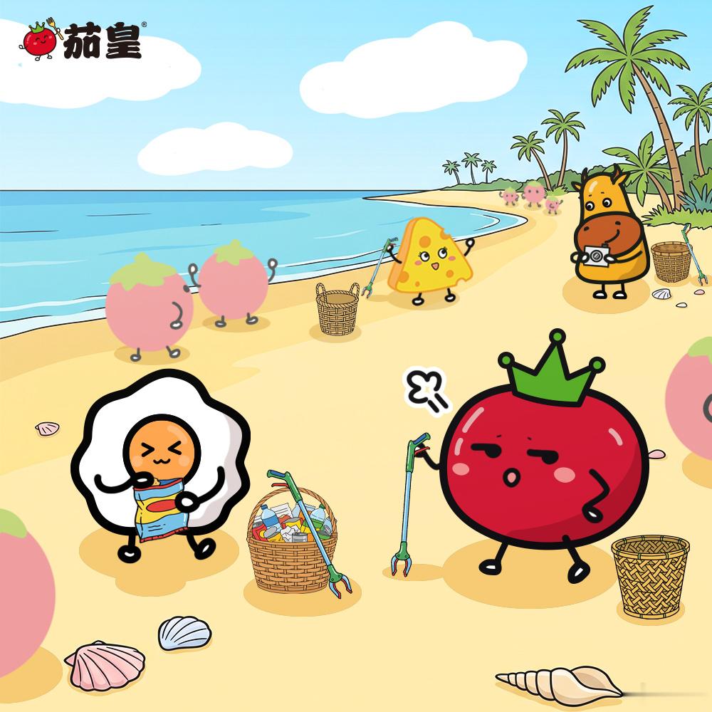 茄皇有的没的日常6.8世界海洋日 今天和大家去海边净滩，本茄认真巡逻了半天，垃圾