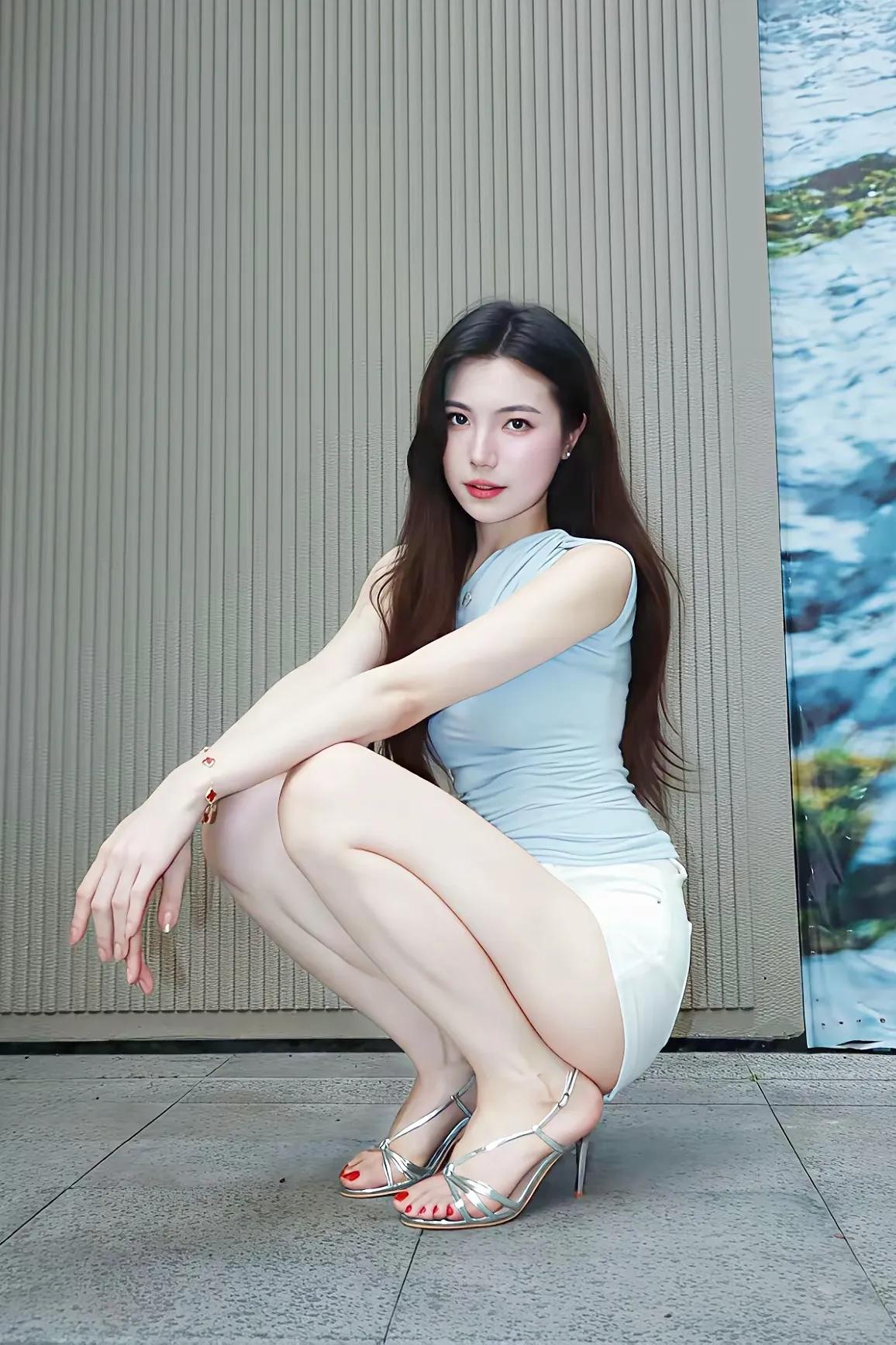 上联：单肩裁就，浅衫衬得风姿雅
下联：细履穿来，长腿添成气韵娇
对联 对对联飞花