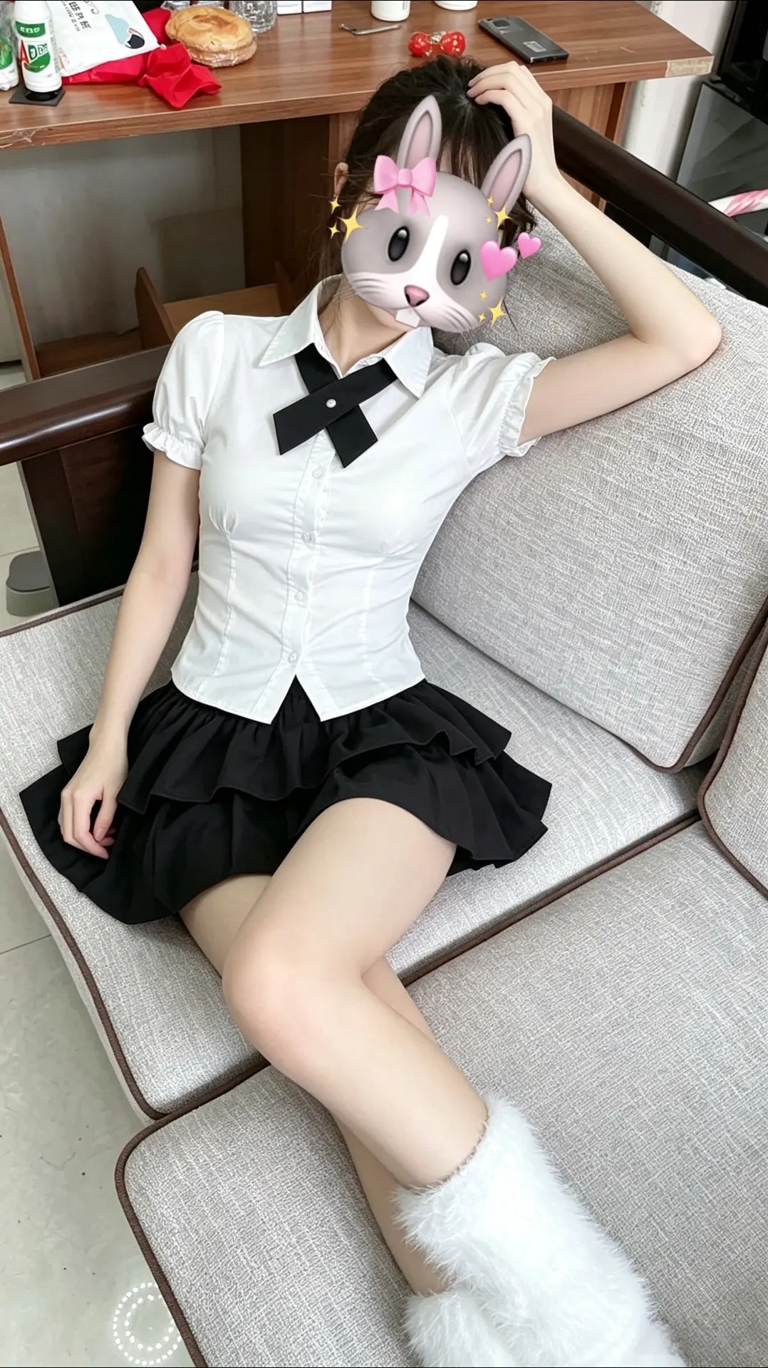 软妹穿搭 二次元宅女穿搭 猫娘jk jk短裙搭配 jk制服cosplay