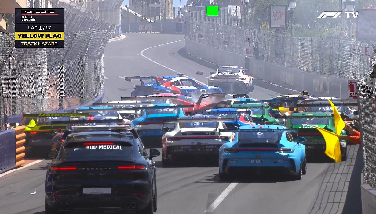 F1 继F2之后，保时捷超级杯也撞得堵车了💥2025F1摩纳哥大奖赛 ​​​