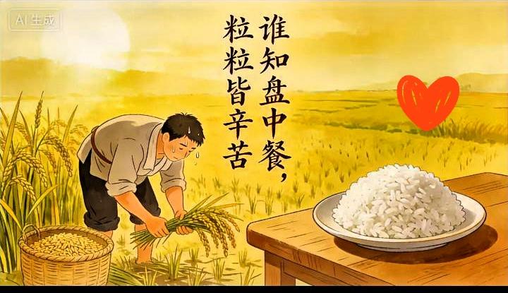 你记得最深的一首古诗词是什么我最深刻的是谁知盘中餐，粒粒皆辛苦！