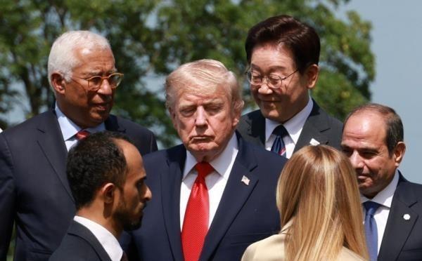 G7联手划下台海‘红线’，李在明表态据韩国KBS17日报道，G7峰会首脑发表联合