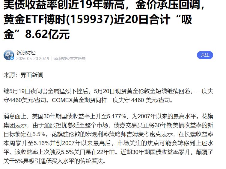 炸锅！美债收益率飙至19年新高 全球资产定价之锚崩塌

近期美国长期国债收益数值