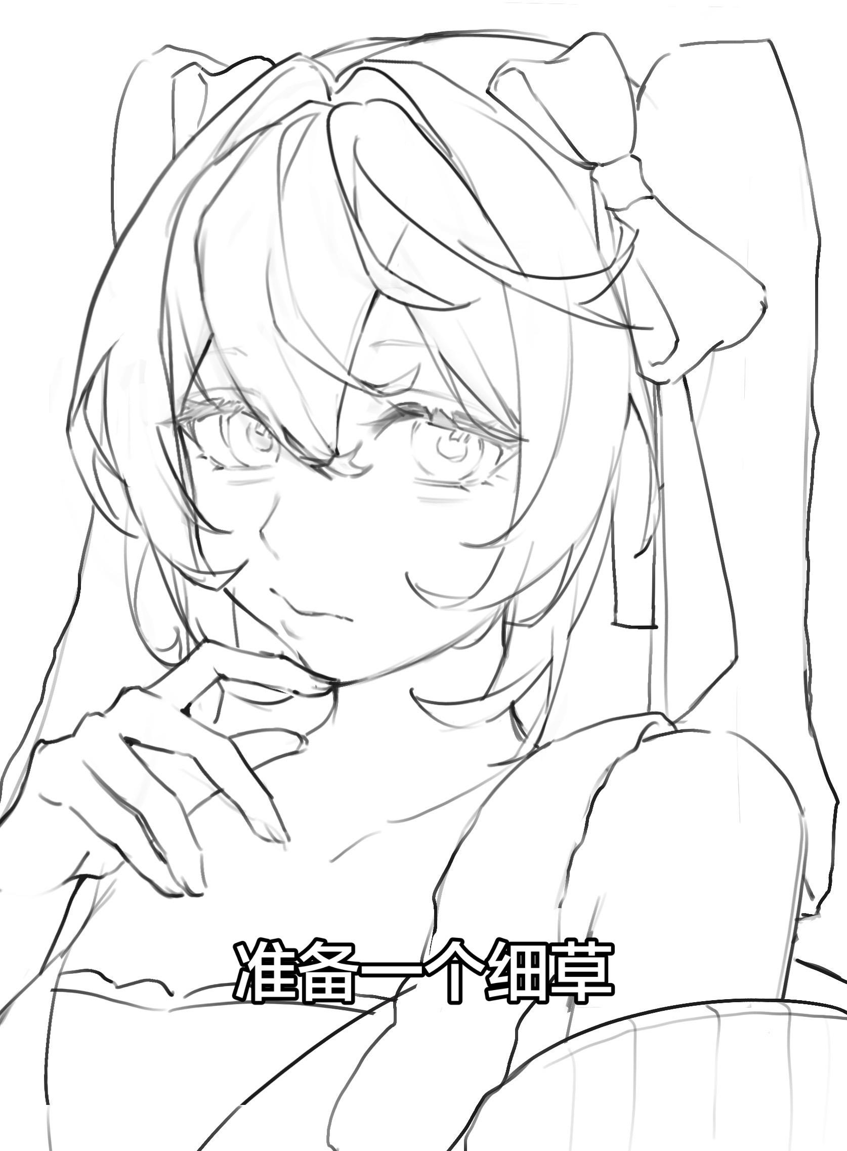 画了3个小时的🍎oc.