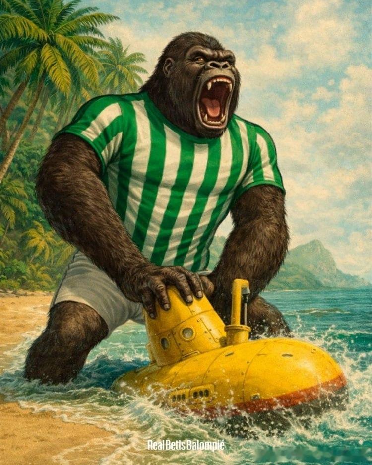 【贝蒂斯晒海报回应比利亚雷亚尔：金刚蹂躏黄色潜水艇】        西甲第20轮