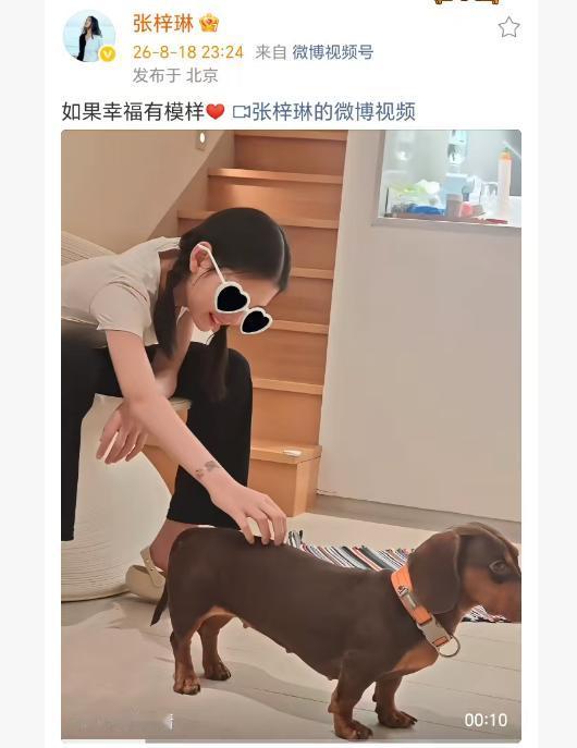 从截图可以清晰看到，胖妹长得和妈妈非常像，笑起来简直就是mini版张梓琳。而妹妹