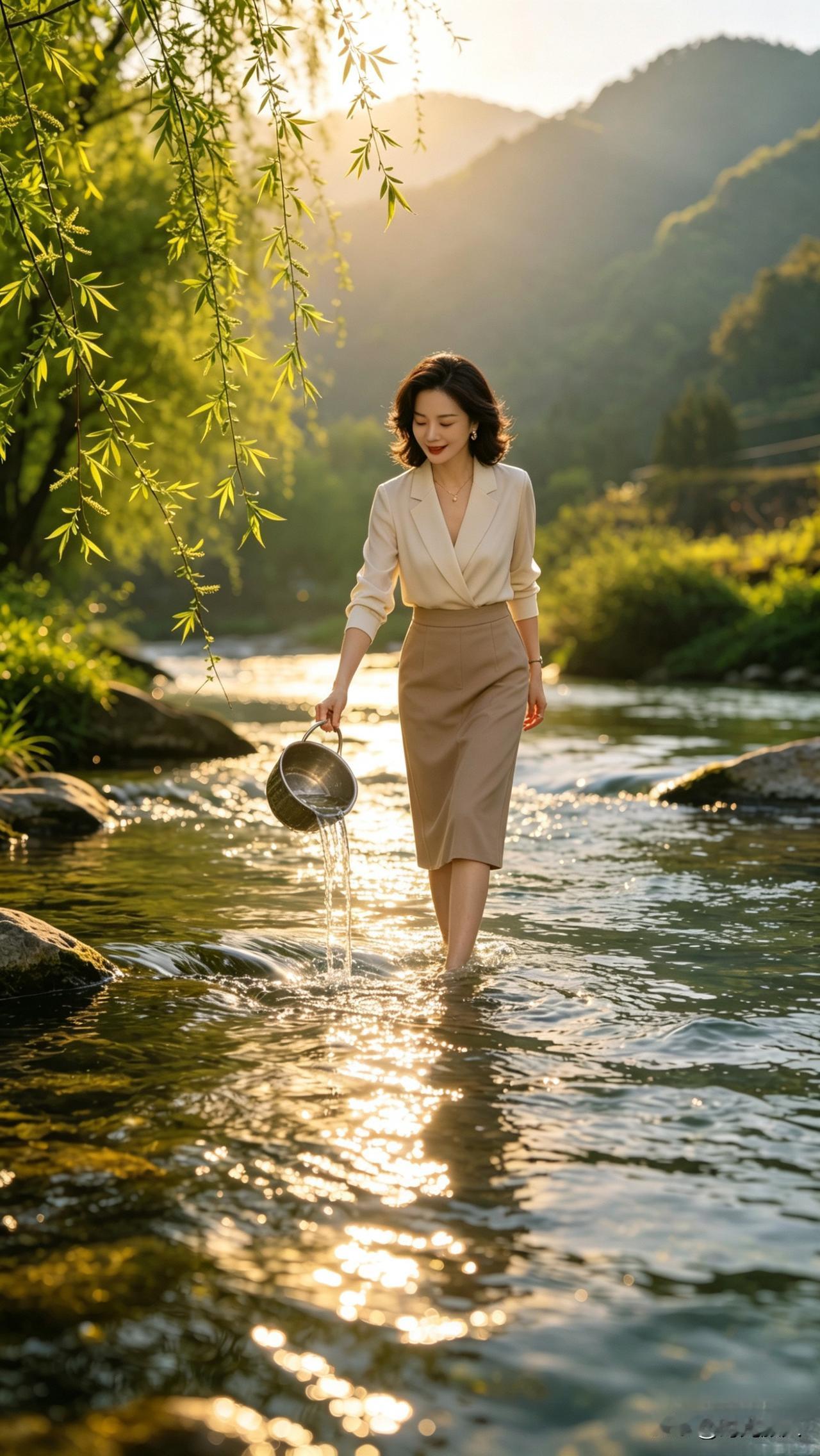 江湖令在此，静候佳对！
春日一到，桫椤溪水温润，万物渐次舒展。
随手写下一句上联