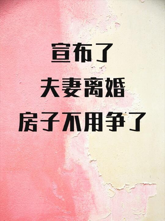 宣布了，夫妻离婚，房子不用争了