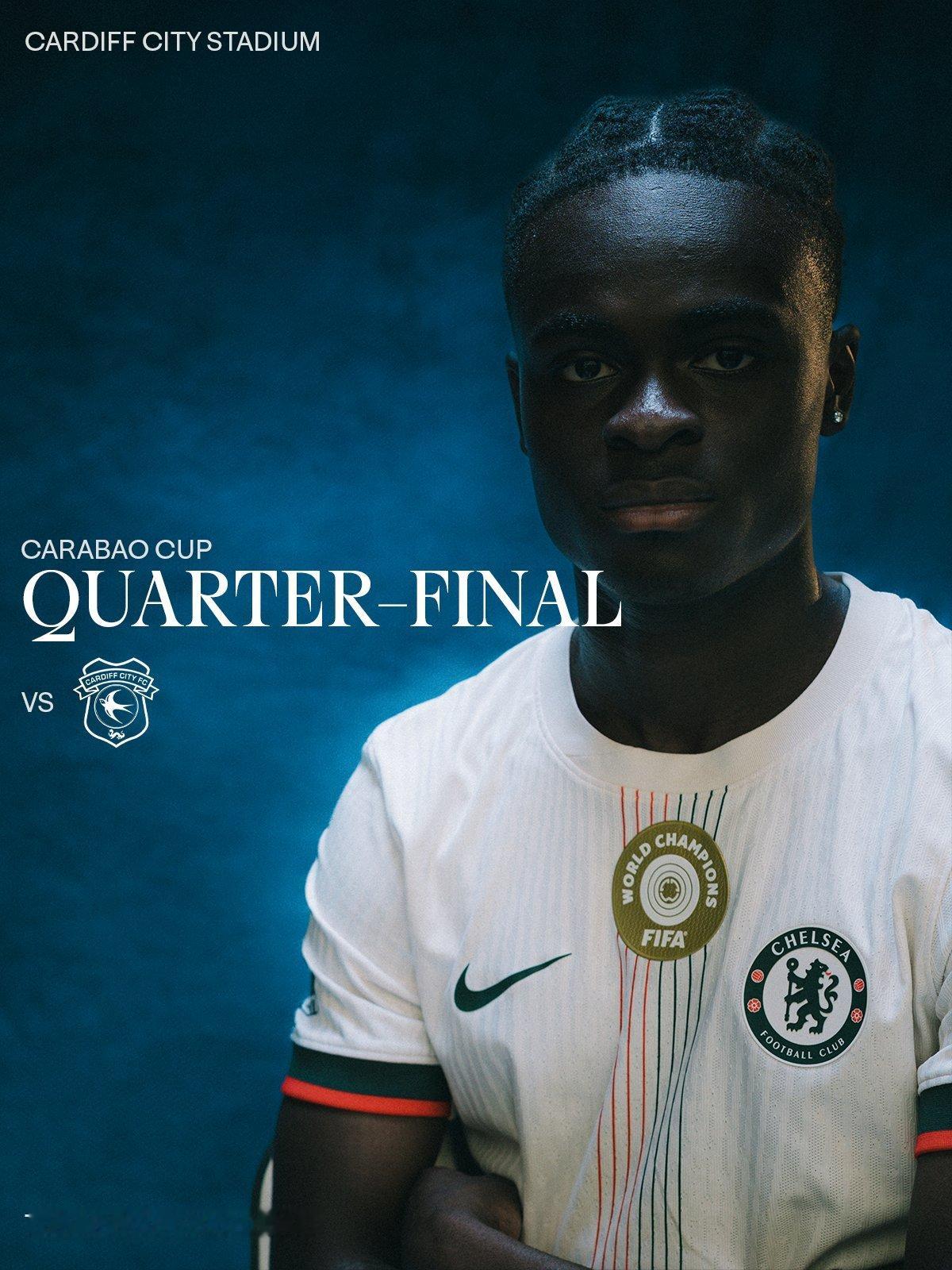 切尔西官X：Quarter-final action. 👊🔜