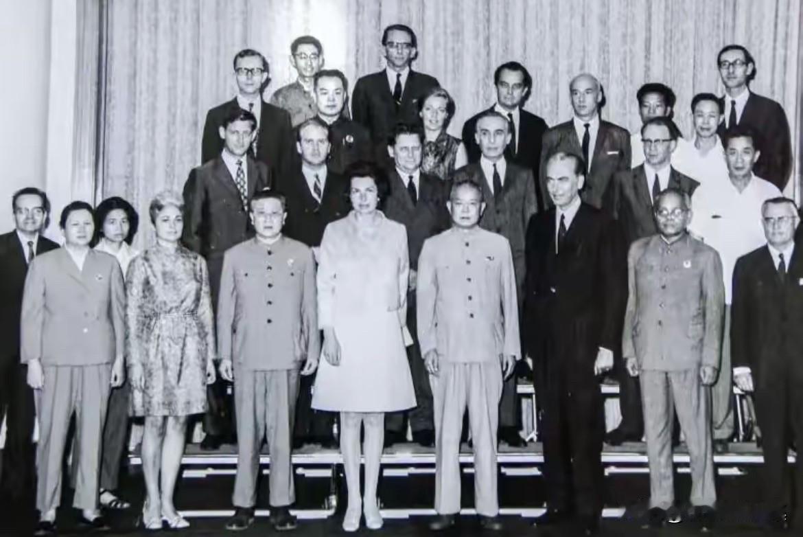 1970年7月，李先念同志（前排中）在北京接见法国政府代表团团长、工业发展部部长