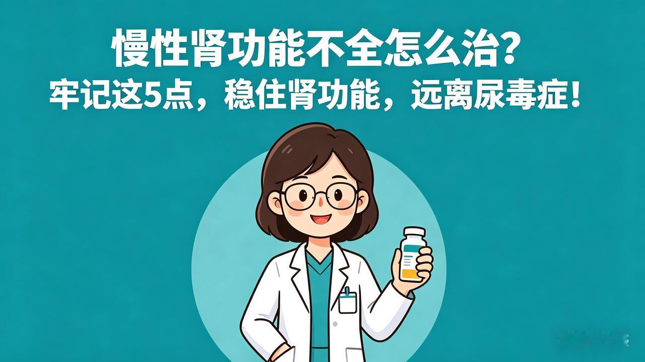 慢性肾功能不全要怎么治疗?

慢性肾功能不全怎么治？牢记这5点，稳住肾功能，远离