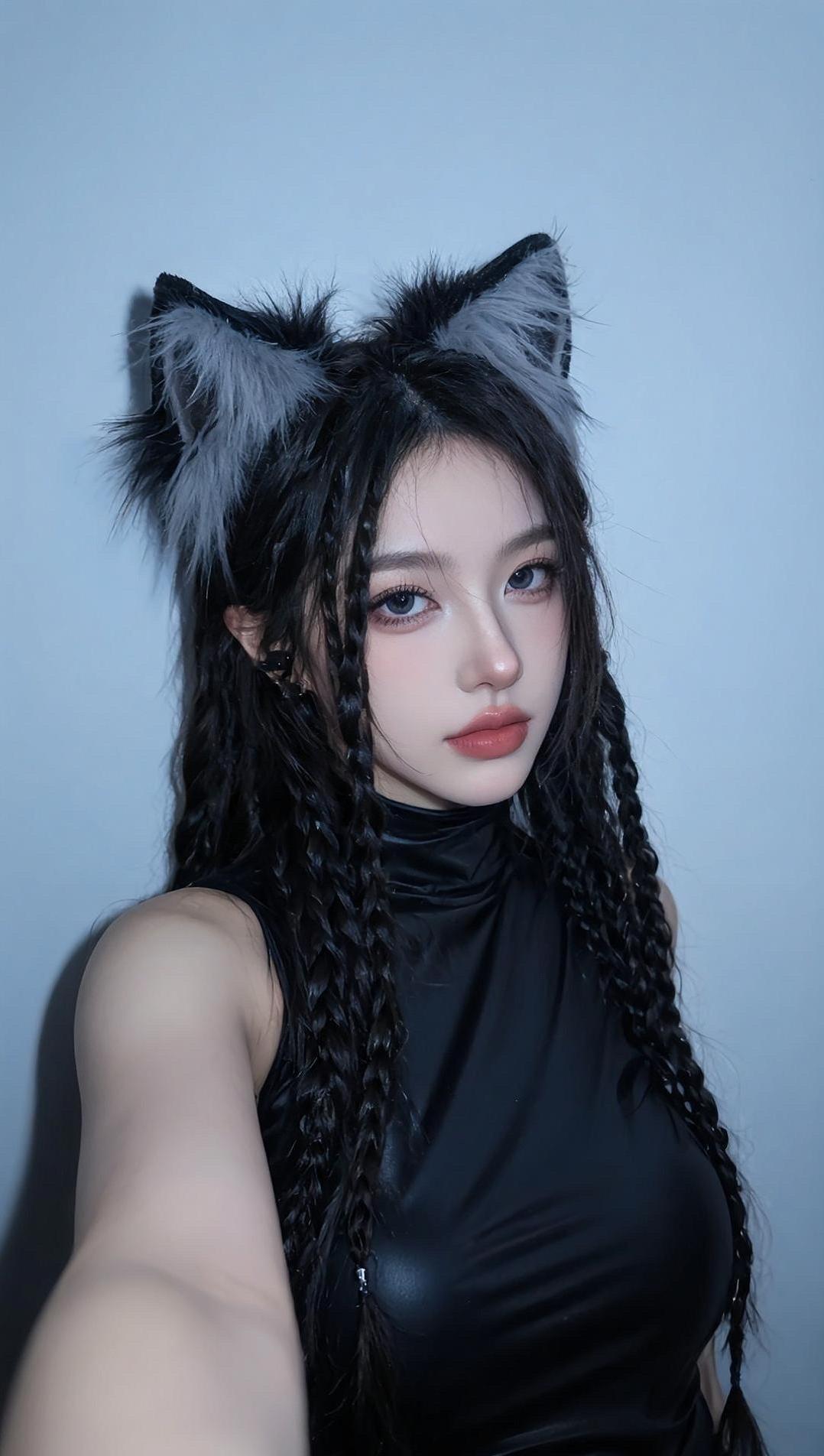 酷感猫耳自拍