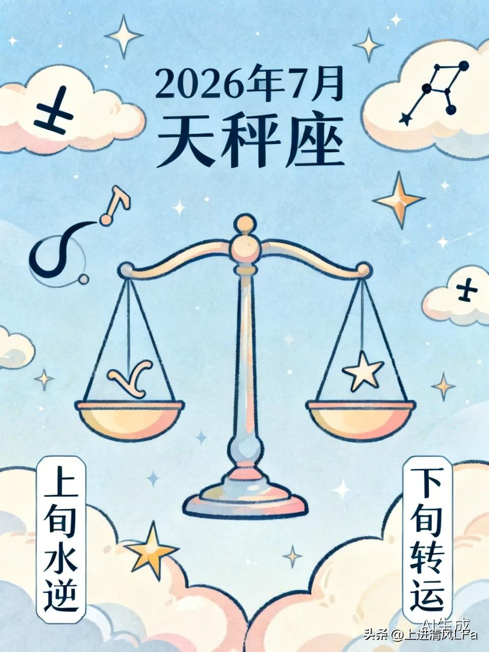 2026年7月对天秤座而言是个先苦后甜的月份，上旬正处于水逆期（7月1 - 24