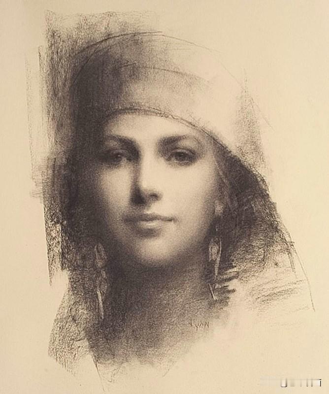 美国女画家苏珊.Lyon素描欣赏#春日生活打卡季##艺术##素描##人像#