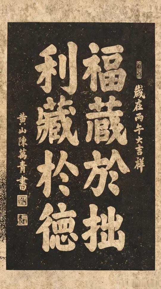 福藏于拙，利藏于德 