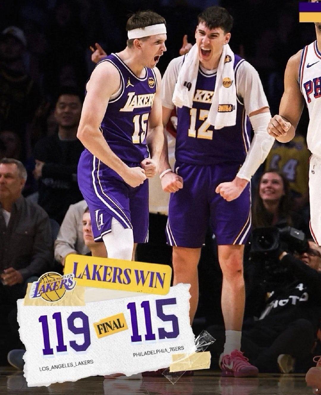 NBA湖人战胜76人  首节湖人开局慢热，恩比德单节12分率76人打出攻势，32