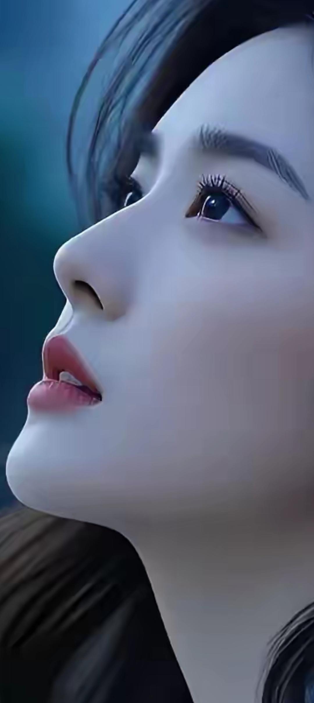 梦幻少女，温柔凝视，如梦似幻