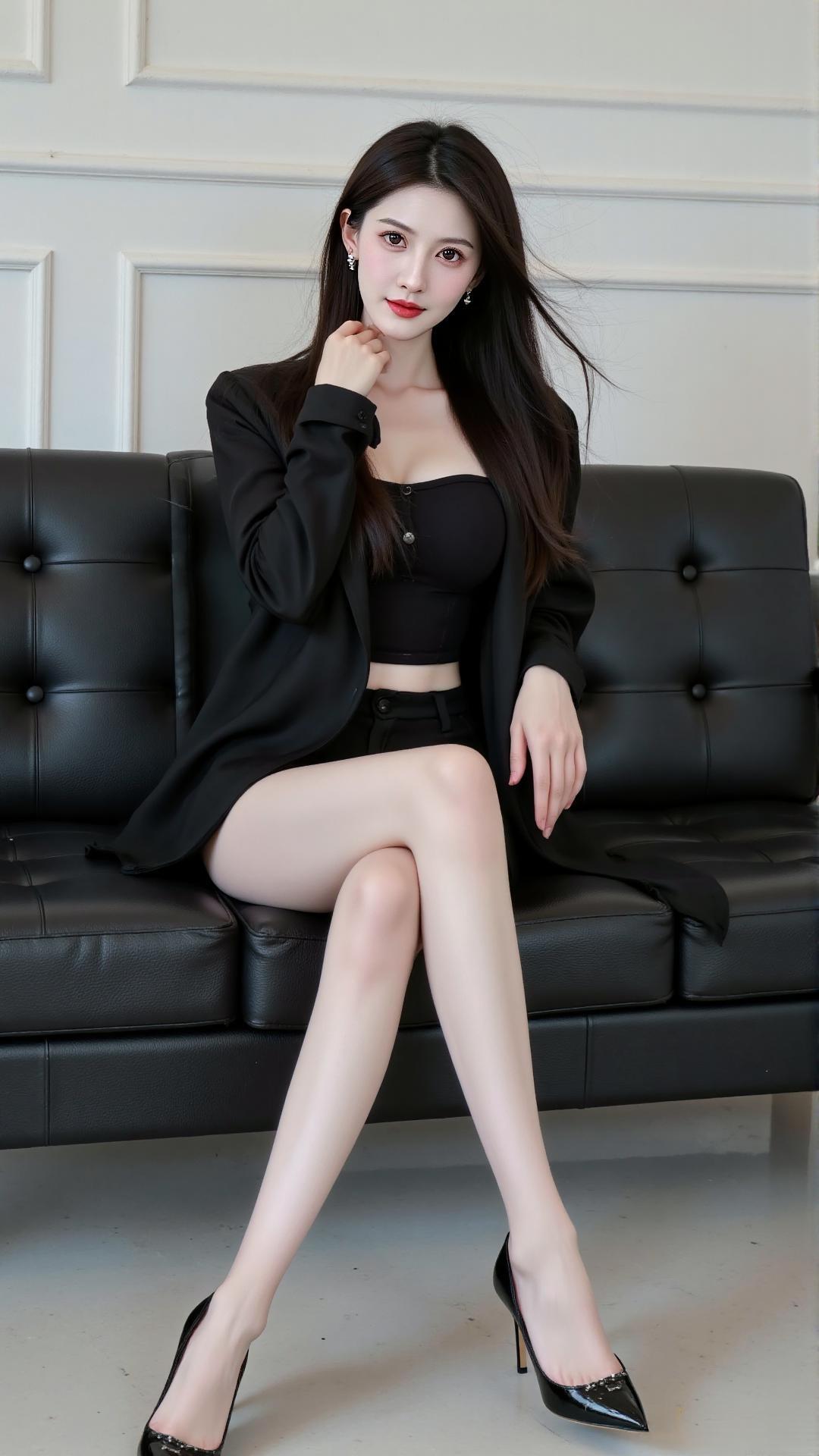 优雅黑裙穿搭，尽显都市女性魅力！