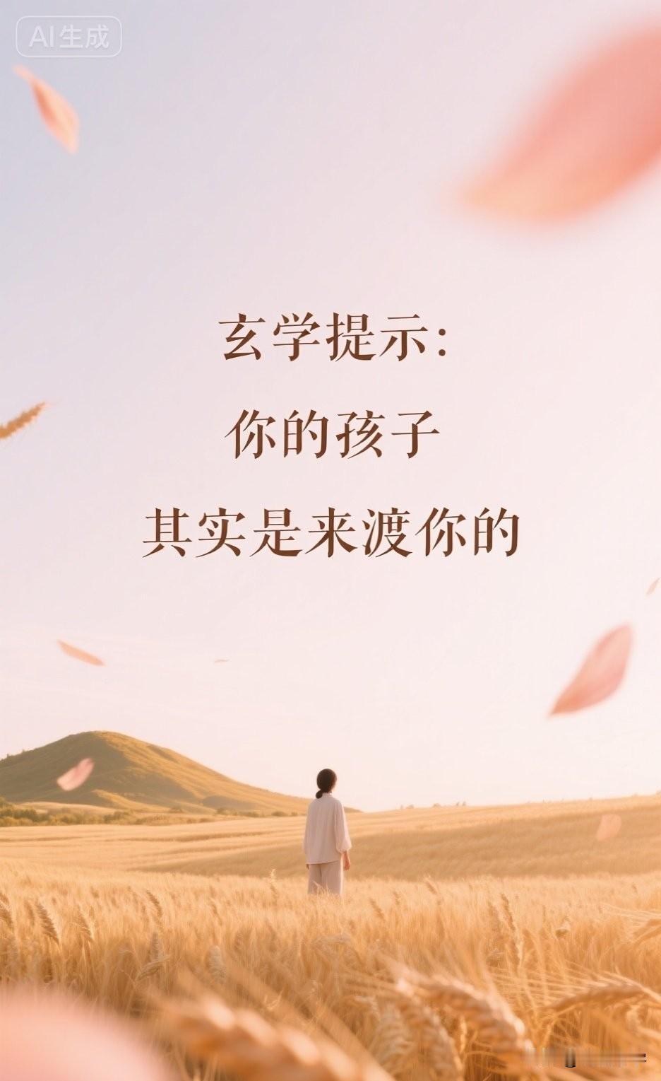 玄学提醒：你的孩子，其实是来渡你的

网上有个很火的说法：“孩子是债，讨债还债；