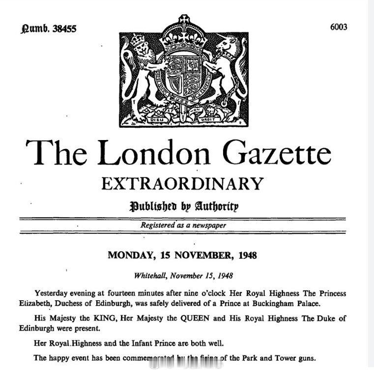7️⃣7️⃣年前的今天1948年11月14日，爱丁堡公爵夫人伊丽莎白公主在白金汉