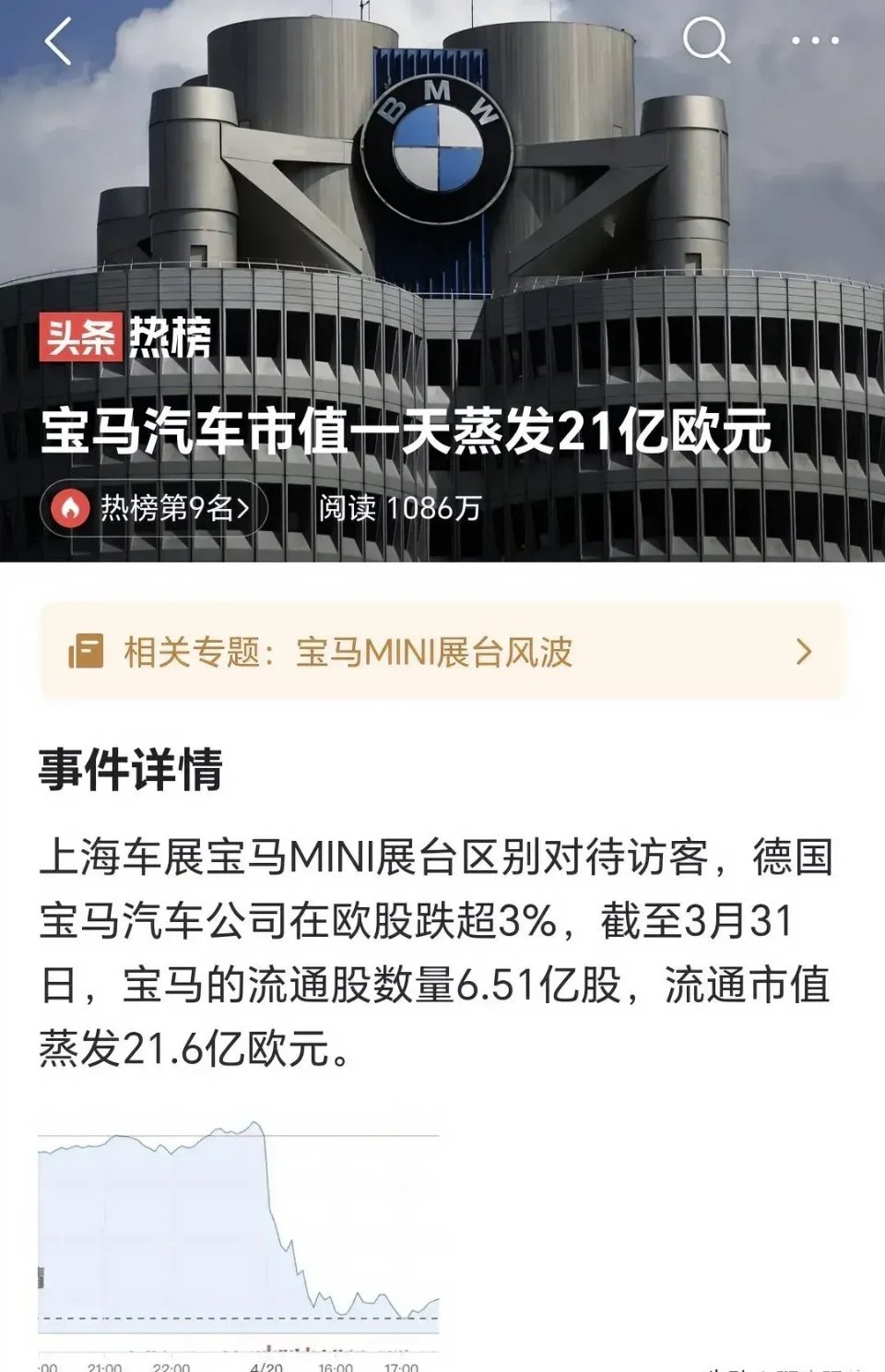 因为冰激凌，宝马市值一天蒸发了21亿欧元。要我说啊，活该！当一家企业对自己的衣食